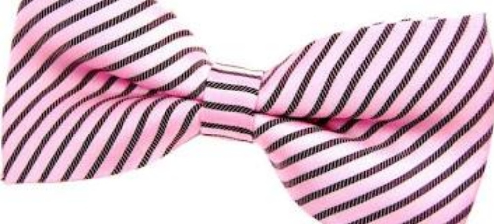Modern Stripe Woven Microfiber Pre-tied Boy's Bow